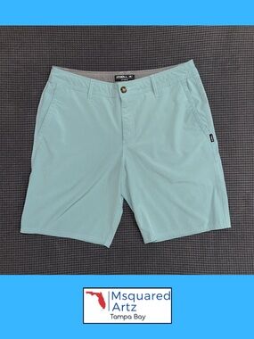 O Neill Hybrid Aqua Shorts Size 34 Beach Surf Casual Stretch Shorts